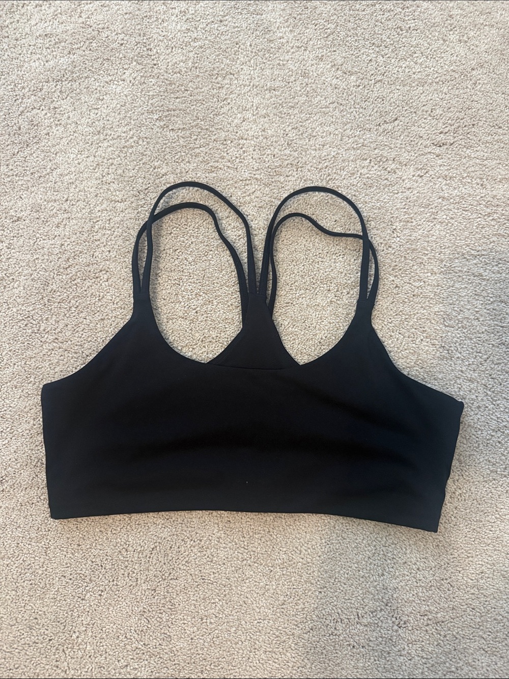 Fabletics Black Double-Strap Sports Bra